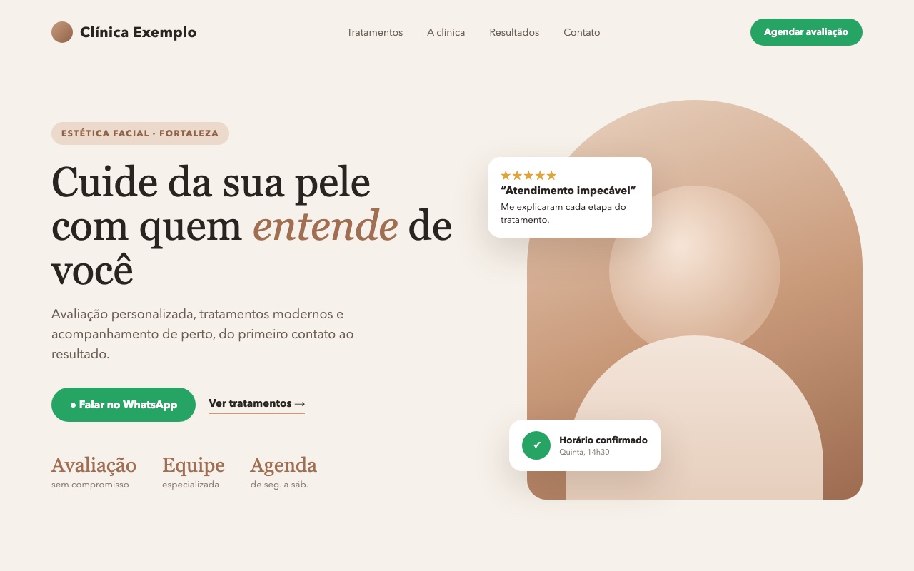 Landing page para clínicas